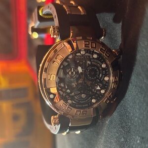 Invicta 19000 Subaqua Noma I – 47mm Swiss Quartz Watch, Black & Rose Gold